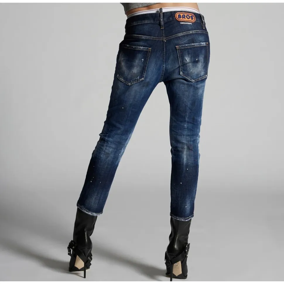 Jeans Jennifer con Efecto Pintura y Detalles Distressed