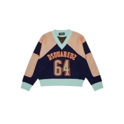 Jersey con cuello en V acanalado