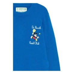 Jersey con cuello redondo bordado
