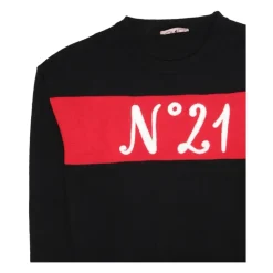 Jersey de algodón negro con logo N 21