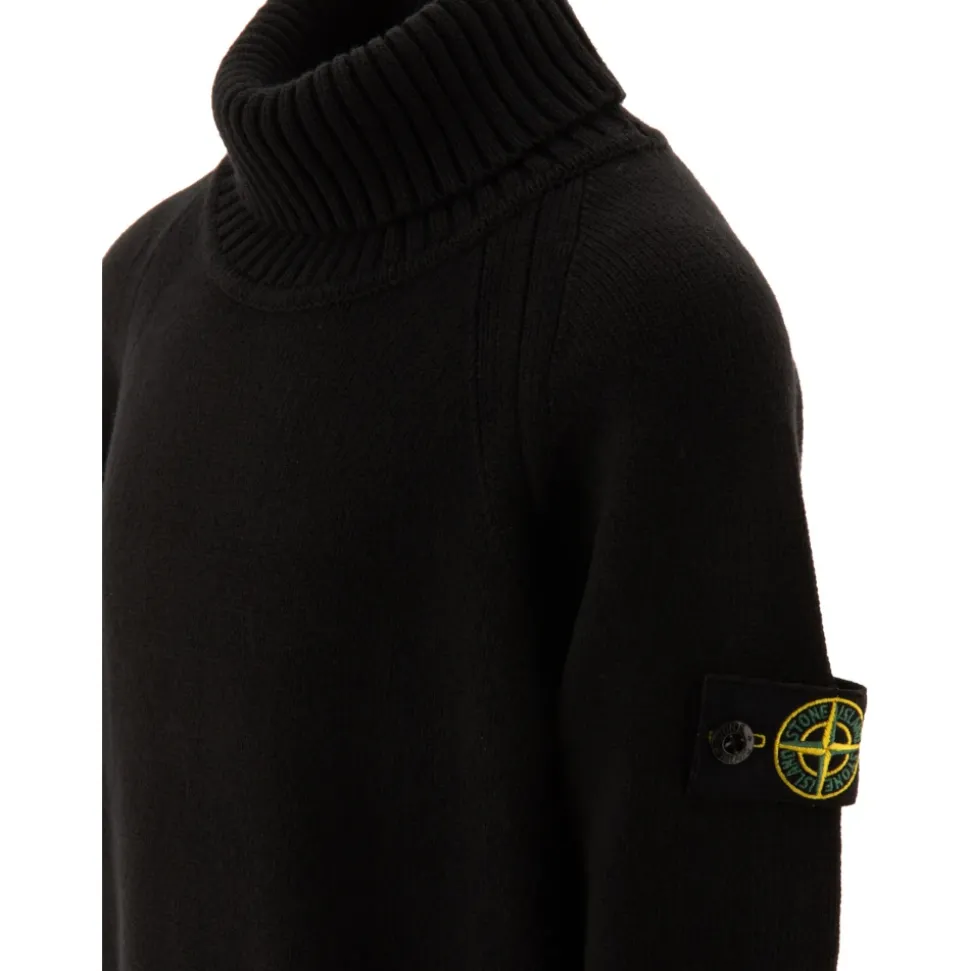 Jersey de Cuello Alto de Punto Negro AW24