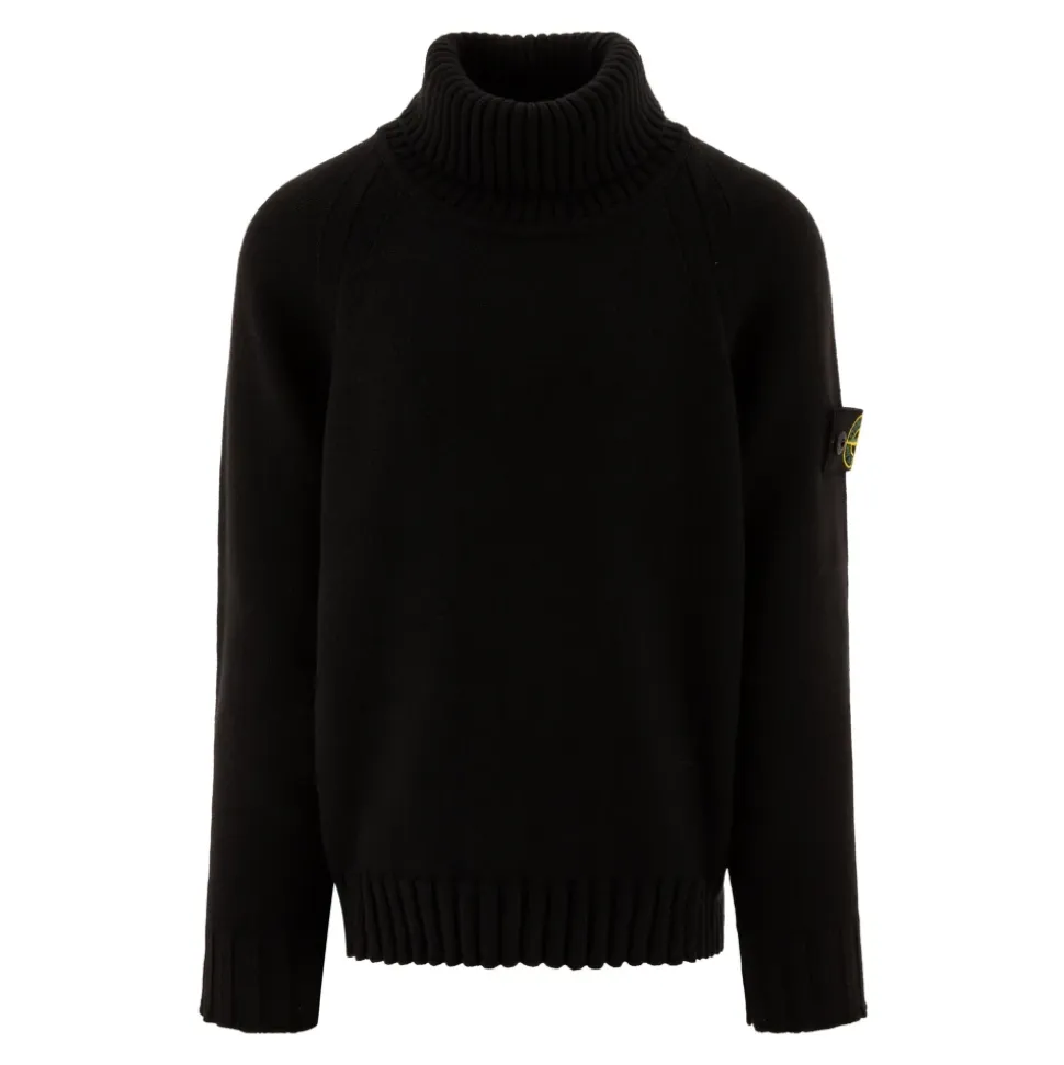 Jersey de Cuello Alto de Punto Negro AW24