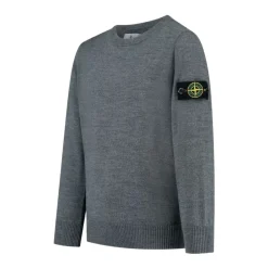 Jersey de cuello redondo acanalado