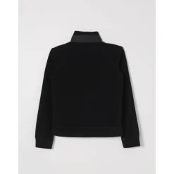 Jersey de forro polar con media cremallera negro