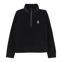Jersey de forro polar con media cremallera negro