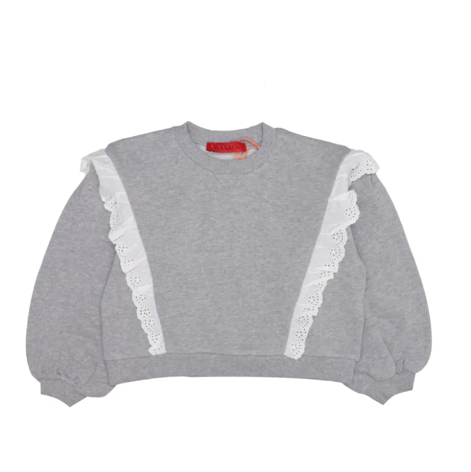 Jersey gris claro con volantes