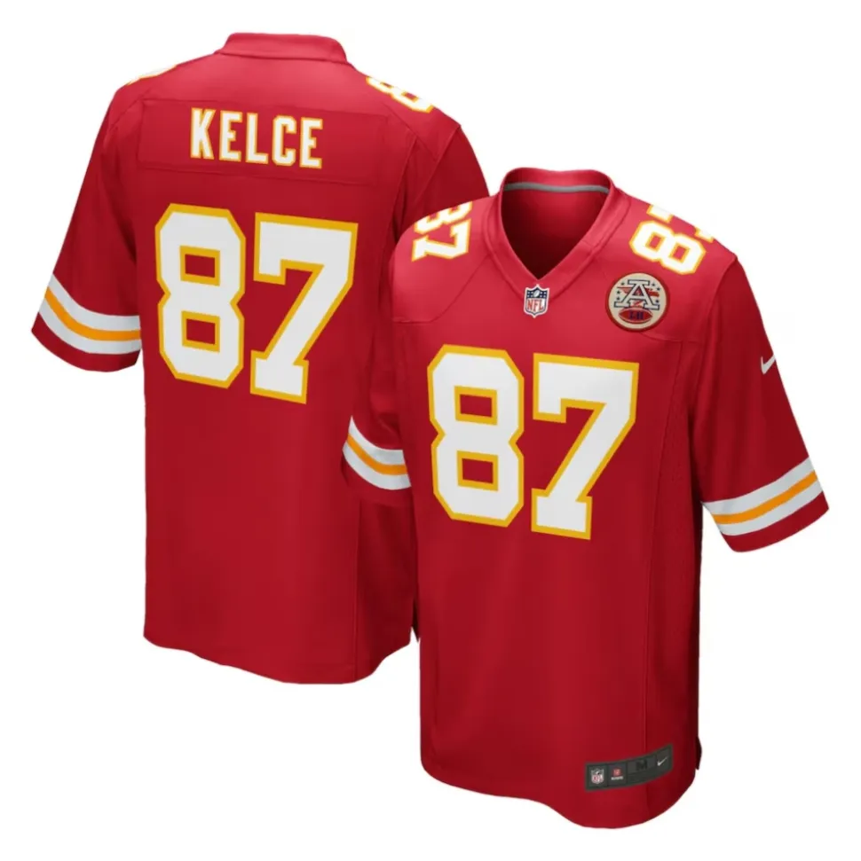 Jersey NFL Chiefs Travis Kelce Rojo