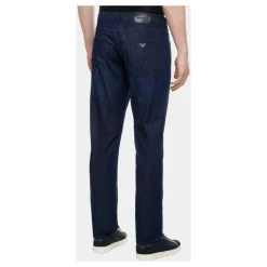 J06 Jeans denim de 8 oz, corte slim, efecto lavado desgastado