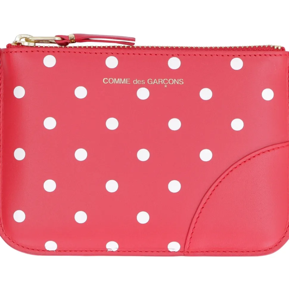 Logo Detail Flat Leather Pouch