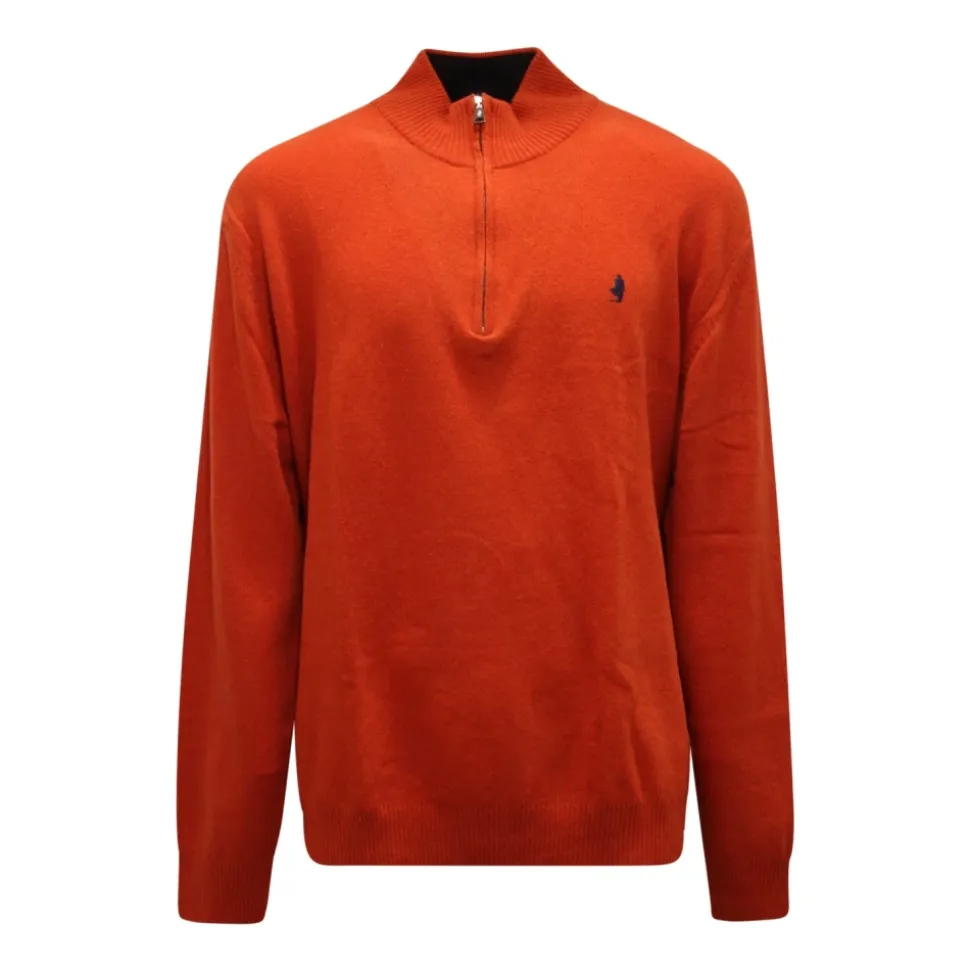 Maglione Mid-Zip Wool Blend Sweater