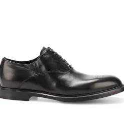 Marsala Lace-Up Oxfords Negro Cuero