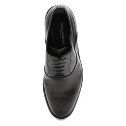 Marsala Lace-Up Oxfords Negro Cuero