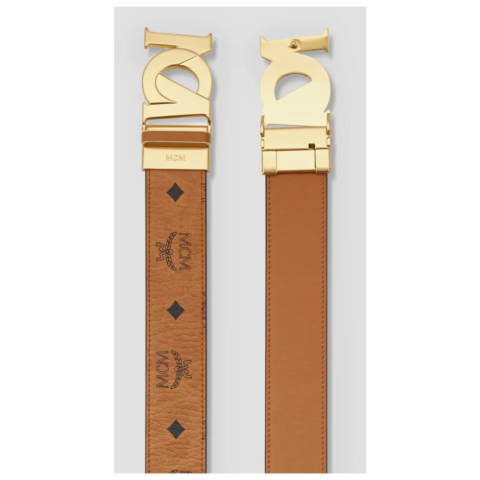 M-Art Cinturón Reversible en Visetos, 3,8 cm