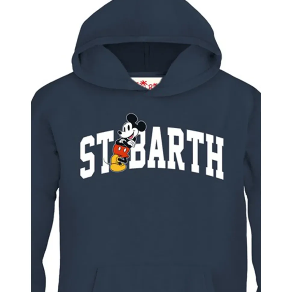 Mickey College Flamed Fleece Hoody