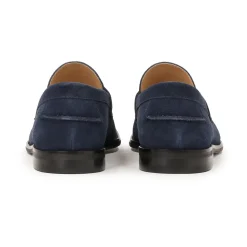 Mocasines de ante azul marino para hombre