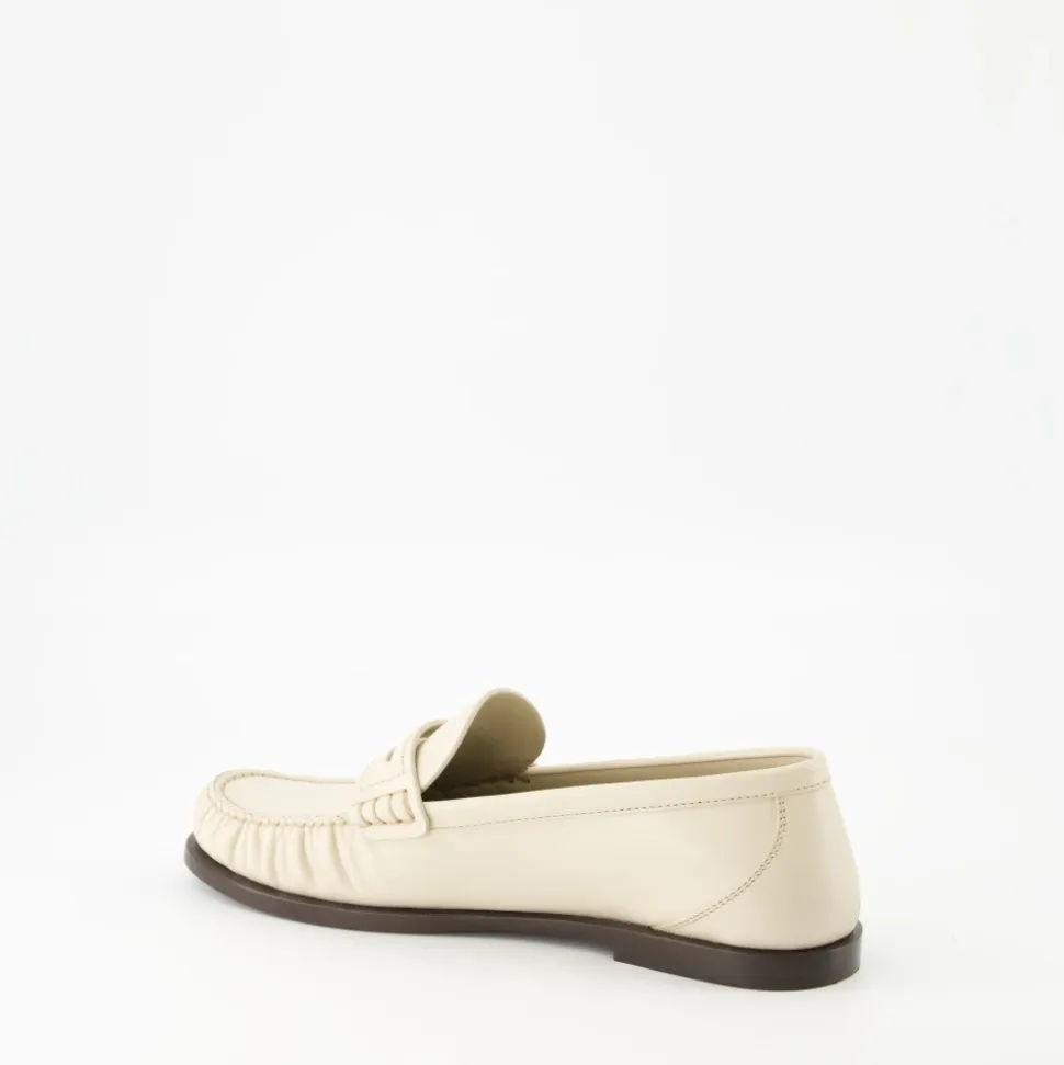 Mocasines de Cuero Beige Primavera-Verano 2025