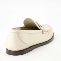 Mocasines de Cuero Beige Primavera-Verano 2025