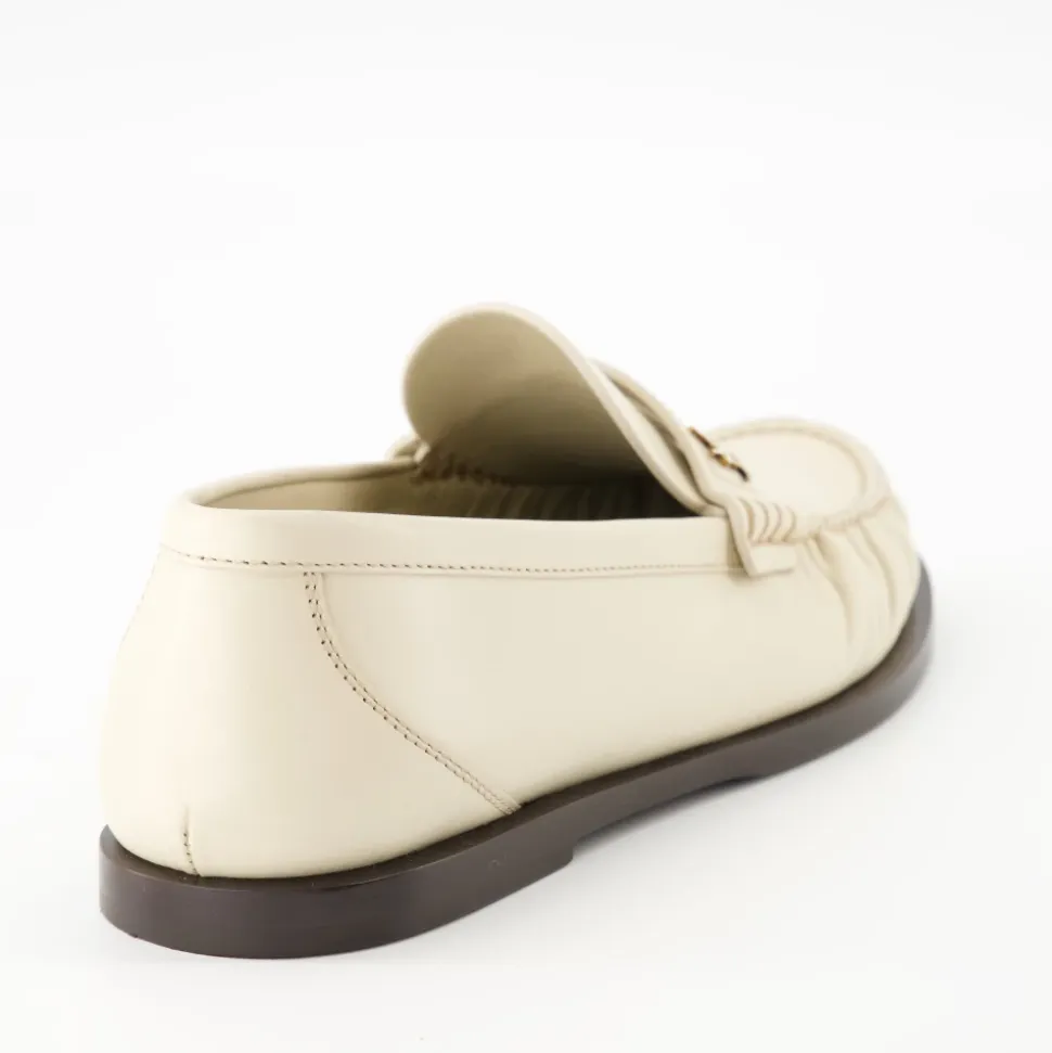 Mocasines de Cuero Beige Primavera-Verano 2025