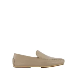 Mocasines de lujo de cuero beige