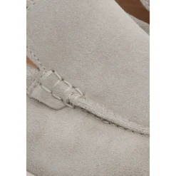 Mocasines de Velour Natural Gris Claro