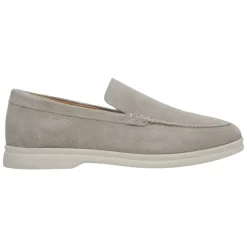 Mocasines de Velour Natural Gris Claro