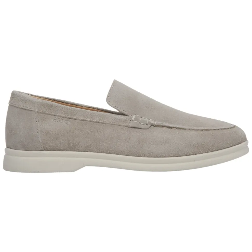 Mocasines de Velour Natural Gris Claro