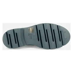 Mocasín de ante azul con flecos