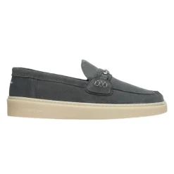 Mocasín de ante gris oscuro