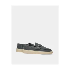 Mocasín de ante gris oscuro