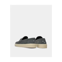Mocasín de ante gris oscuro