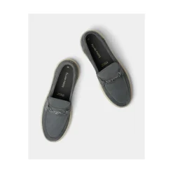 Mocasín de ante gris oscuro