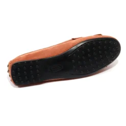Mocasín de ante oscuro con flecos