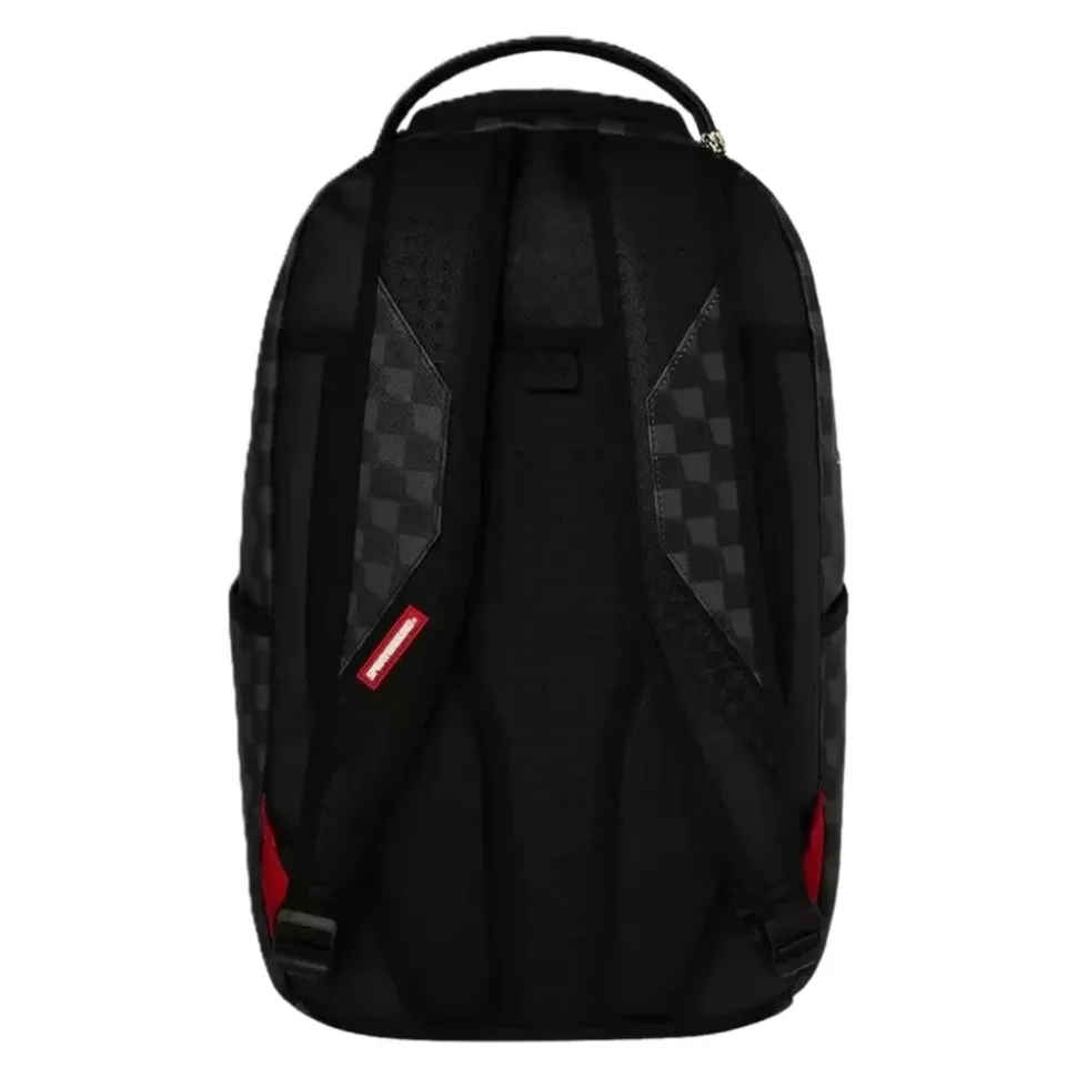 Mochila a cuadros con estampado de tiburón