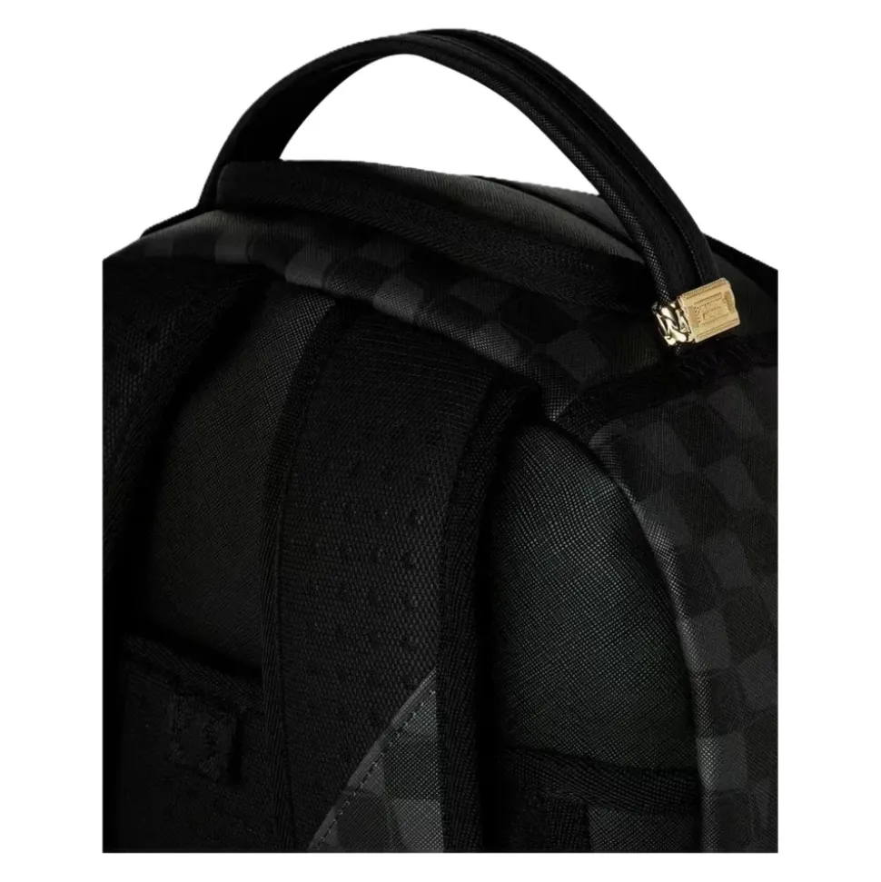 Mochila a cuadros con estampado de tiburón