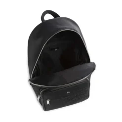 Mochila con motivo de monograma y cierre de cremallera