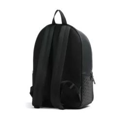 Mochila con motivo de monograma y cierre de cremallera