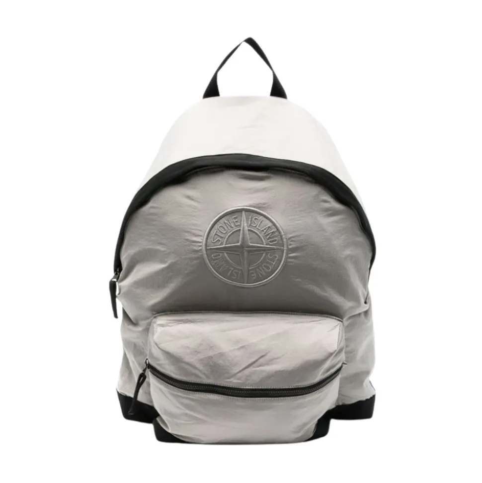 Mochila de nailon con logo bordado