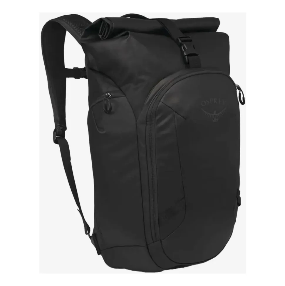 Mochila de Nylon con Tapa Enrollable y Compartimento para Portátil
