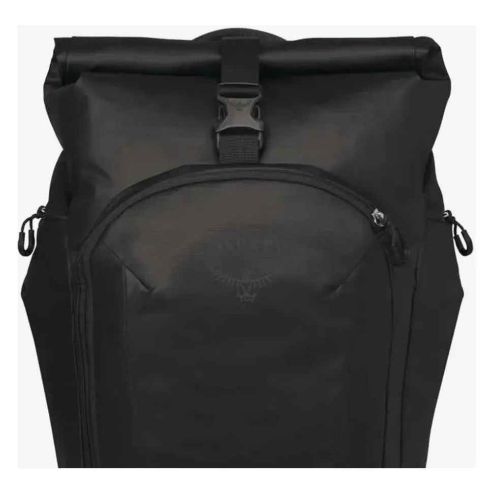 Mochila de Nylon con Tapa Enrollable y Compartimento para Portátil