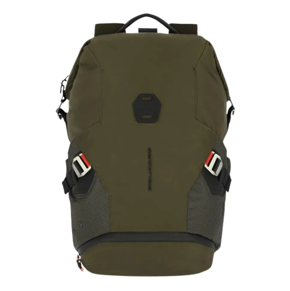 Mochila verde antiviral de tela para portátil