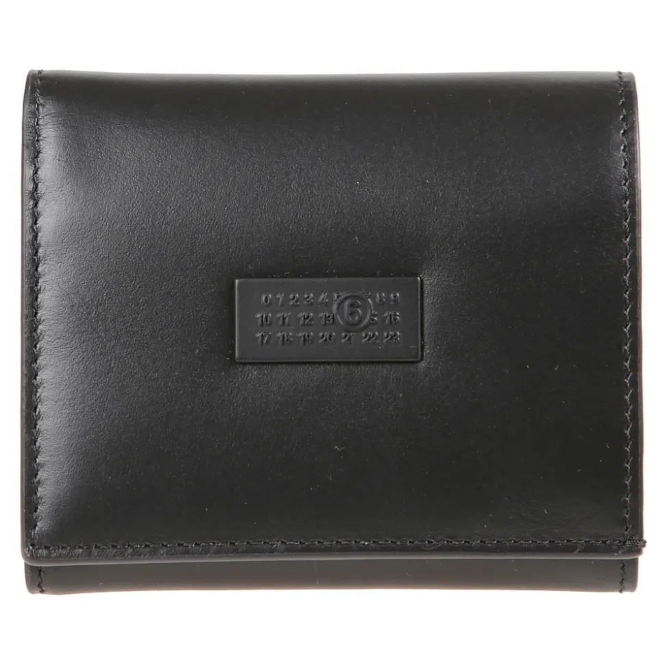 Monedero de cuero con cremallera y bolsillo para monedas