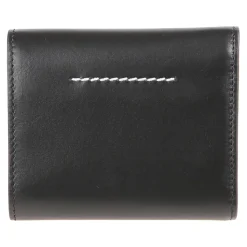 Monedero de cuero con cremallera y bolsillo para monedas