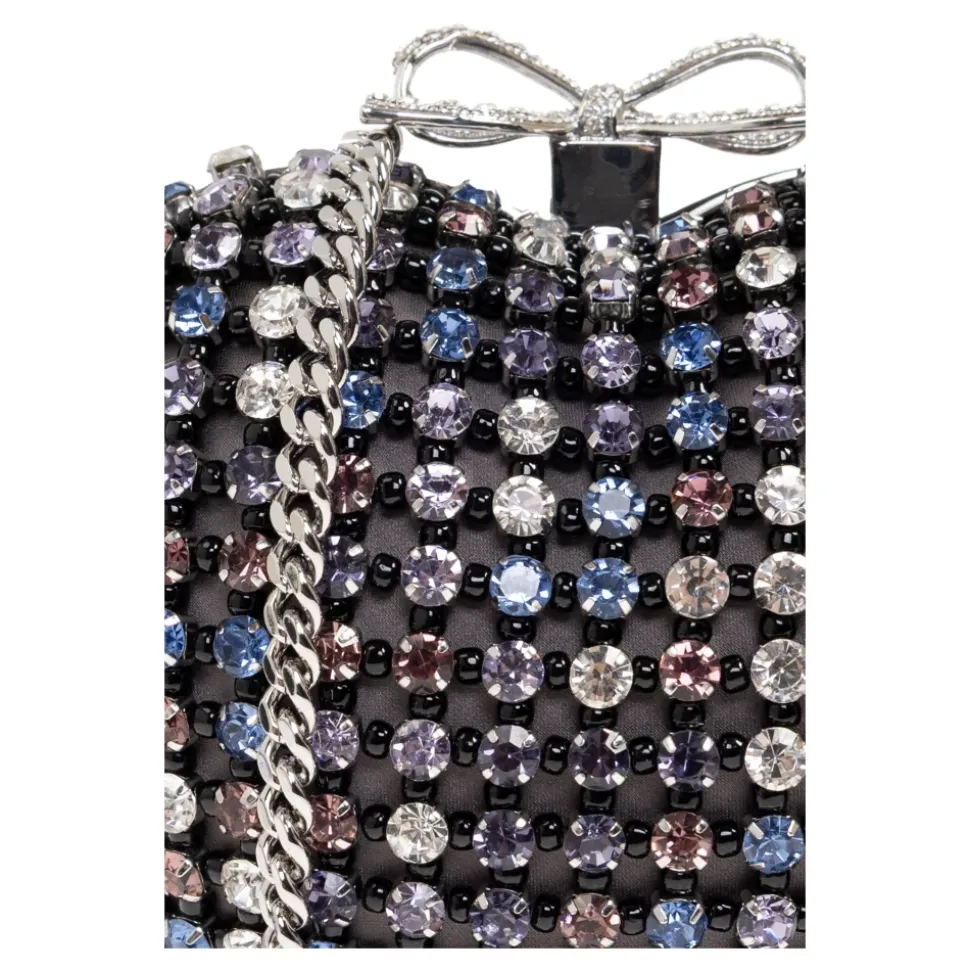 Multi Crystal Heart Clutch