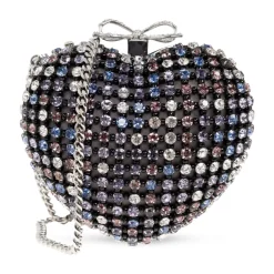 Multi Crystal Heart Clutch