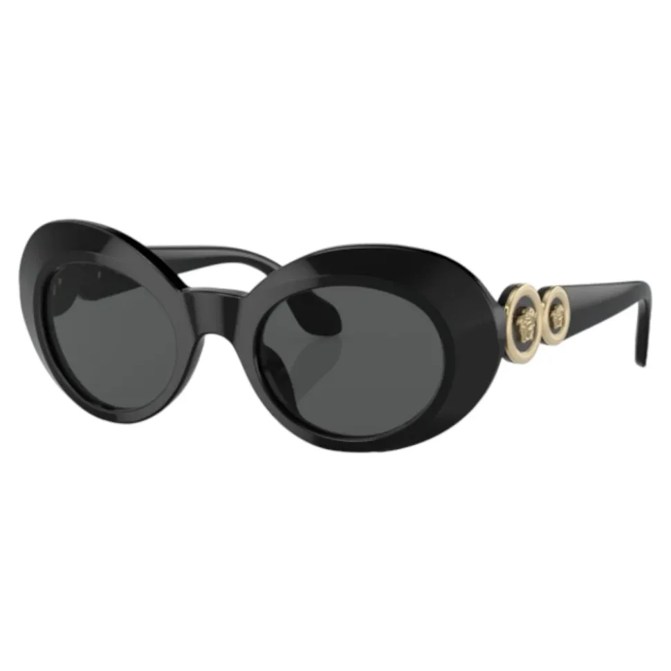 Niña Gafas Sol Ovaladas Negro Brillante