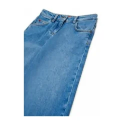 Niños Vaqueros Anchos Cortos en Denim Azul