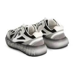 Nylon and Calfskin Sneakers