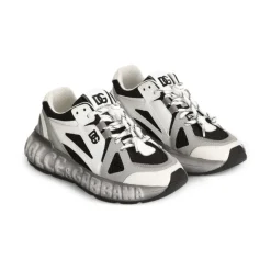 Nylon and Calfskin Sneakers
