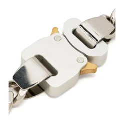 Nylon de dos tonos y collar de metal