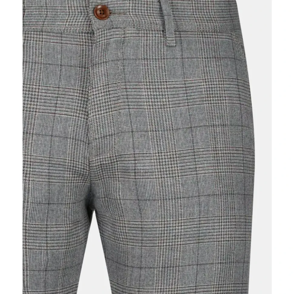 Pantalón Casual a Cuadros Slim Fit